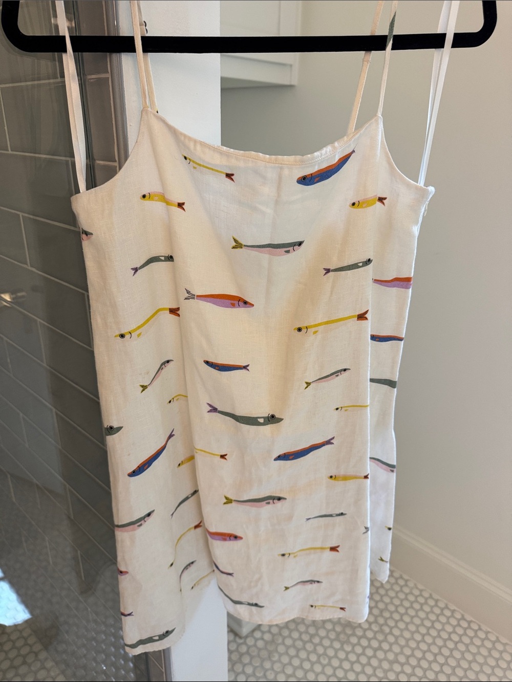 STAUD White Fish-Print Dress - Multicolor XS